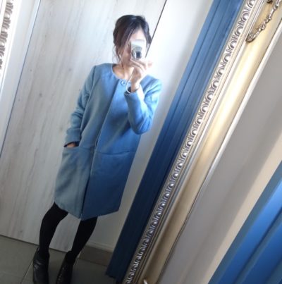 襟なしコート