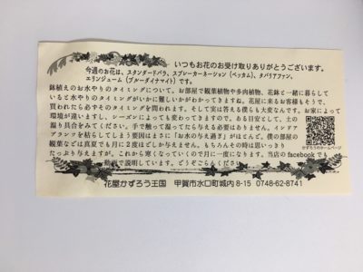 お花の説明