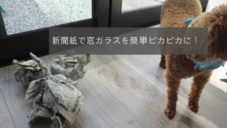 新聞紙で窓ガラスを掃除