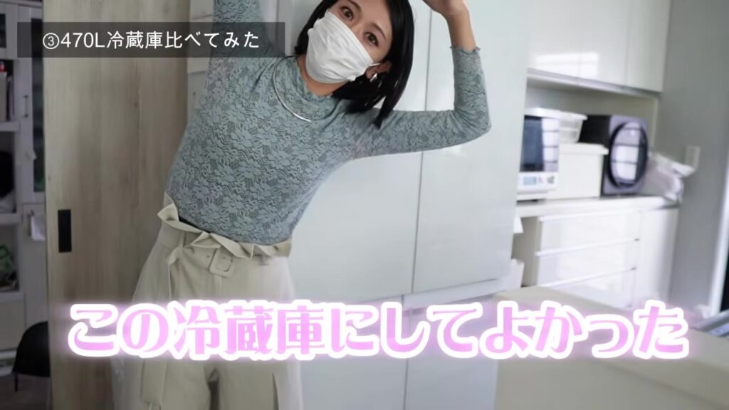 この冷蔵庫にしてよかったと話すちょびすけ