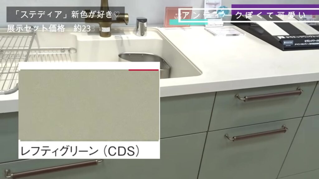 クリナップ ステディア 新色レフティグリーンの扉