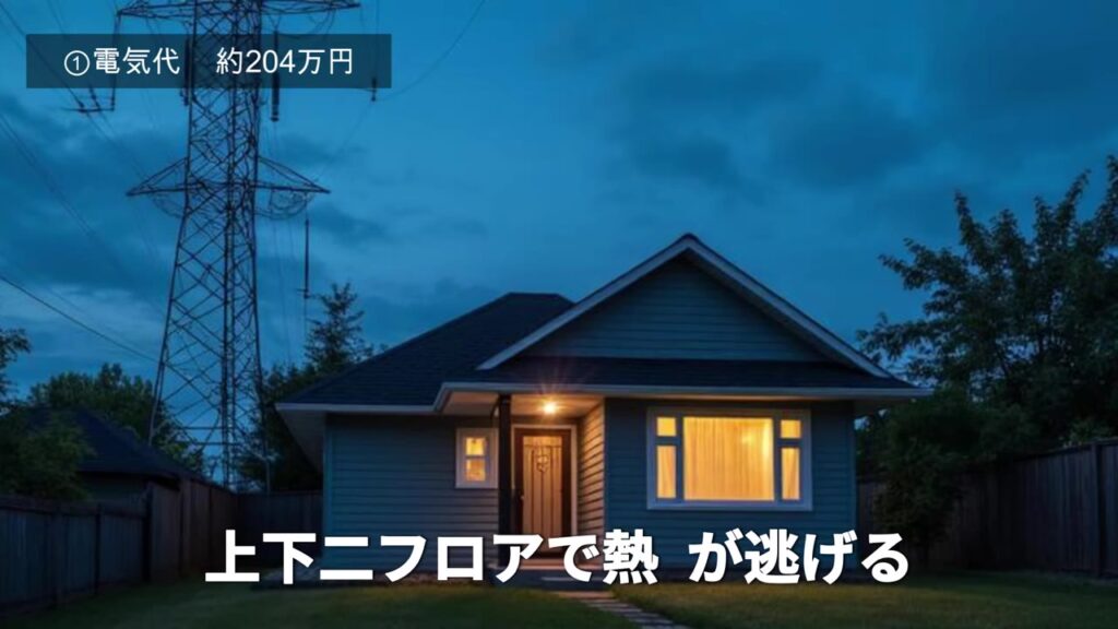 戸建ては上下2フロアで熱が逃げる 電気代が高くなる理由