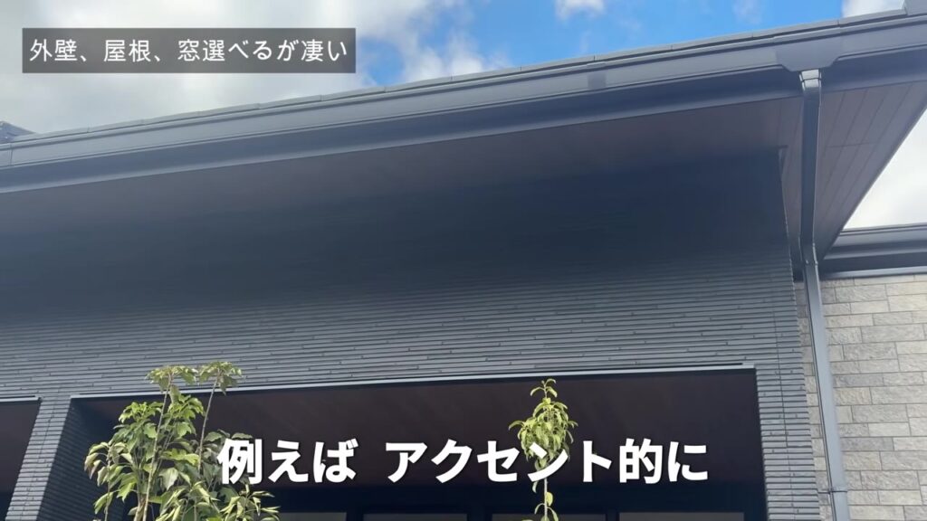 ヤマダホームズ 展示場の外壁と軒