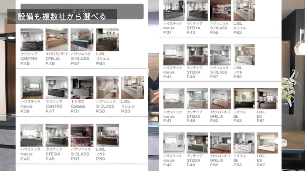 ヤマダホームズ ラシオで選べるキッチンメーカー一覧