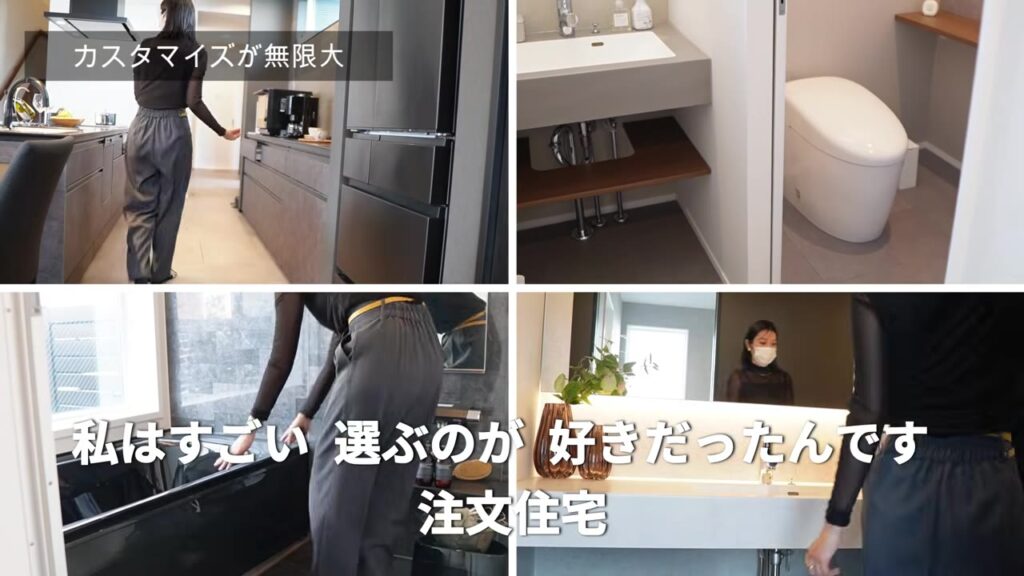 ヤマダホームズ ラシオのモデルハウスのキッチン・洗面・浴室