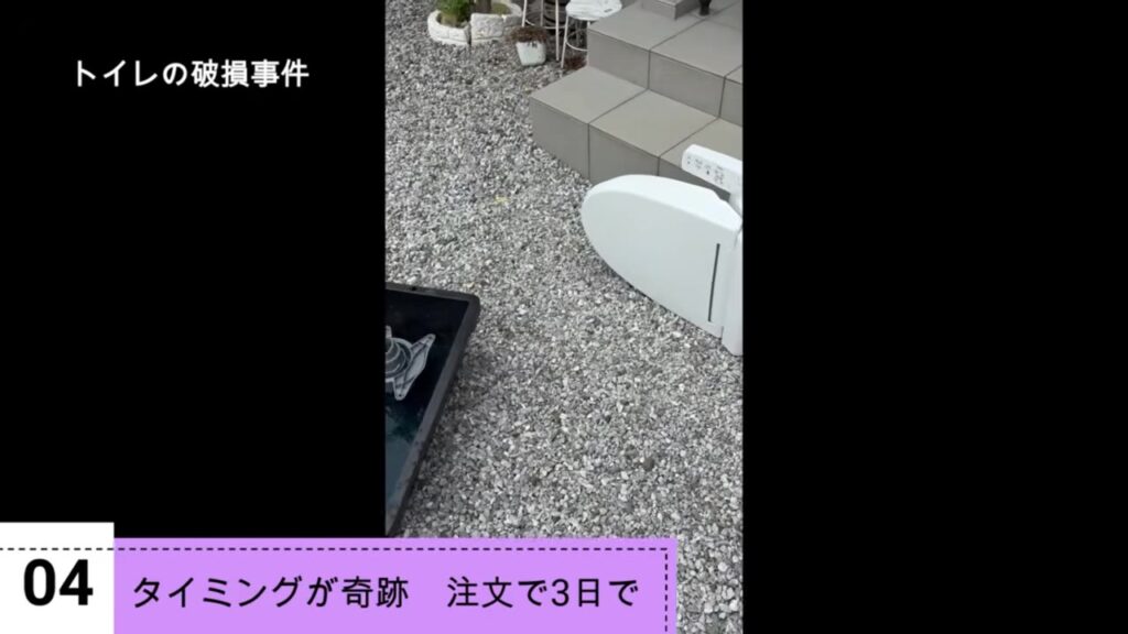 取り外した古い便器