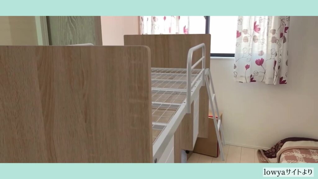 ARで5畳の子供部屋にシステムベッドを置いてみた様子