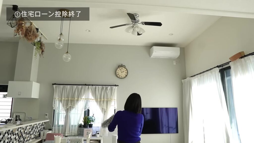 住宅ローン控除の終了について話すリビング